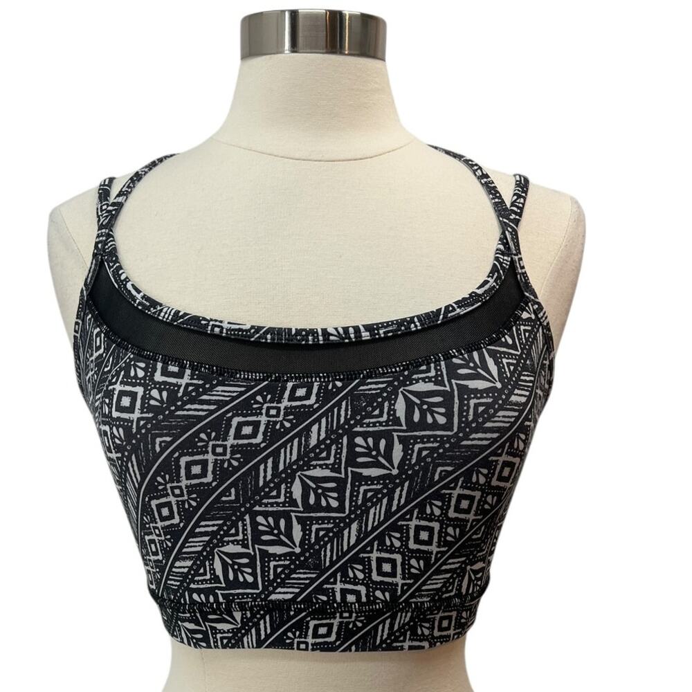 GAIAM Black & White Sports Bra SZ MD